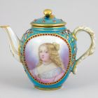 Coffee pot with lid - With the portrait of Maria Theresa of Spain, Archduchess of Austria and the coat of arms of the House of Bourbon (part of a so-called tete-a-tete, coffee set for two)