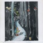 Grafika - At night in the woods (From the Christmas fairy tale series)