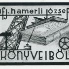 Ex-libris (bookplate) - From the books of József Hamerli Jr.