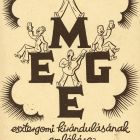 Occasional graphics - Commemorative card: in memory of the MEGE (Association of Hungarian Exlibris Collectors and Graphic Art Lovers) trip to Esztergom