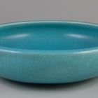 Dish - With turquoise cracked glaze