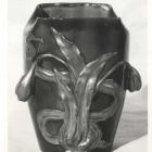 Photograph - Vase in ruby eosin (glaze) with embossed tulip rim