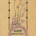 Ex-libris (bookplate) - From the books of Arnold Gábor