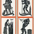 Occasional graphics - Greeting card: Advertisement card, printing house, bookbinding, publishing and  business book Company  of Kner, Gyoma
