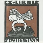 Ex-libris (bookplate) - Dr. István Lustig