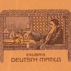 Ex-libris (bookplate) - Matild Deutsch