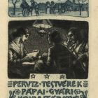Ex-libris (bookplate) - Perutz Brothers, Pápa