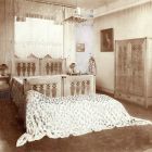 Exhibition photograph - bedroom furniture worked by Manó Lindner, Christmas Exhibition of The Association of Applied Arts 1905