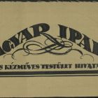 Plan - bill head to the newspaper "A Magyar Iparos" (The Hungarian Craftsmen)