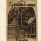 Ex-libris (bookplate) - Ex bibliotheca antiqua Dr. ing. Perci
