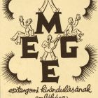 Occasional graphics - Postcard: commemorating MEGE's trip to Esztergom, signed by others on the back