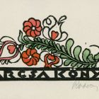 Ex-libris (bookplate) - Book of Marcsa