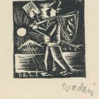 Ex-libris (bookplate) - dr. L I (István Lustig)