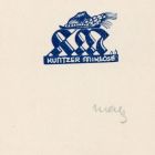 Ex-libris (bookplate) - Belongs to Miklós Kuntzer