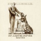 Ex-libris (bookplate) - Dr. István Lustig lawyer