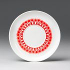 Saucer plate (part of a set) - Part of the Bella-207 tableware set with red Gabriella pattern