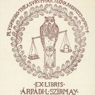 Ex-libris (bookplate) - Árpádi L. Szirmay
