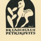 Ex-libris (bookplate) - Dr Ladislaus Petrikovits