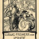 Ex-libris (bookplate) - Ludwig Freiherr von Imhof Untermeitingen
