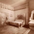 Exhibition photograph - Carlo Bugatti: Bedroom, Turin International Exhibition of Decorative Art, 1902.