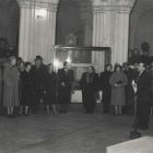 Photograph - Aladár Dobrovits, director of the Museum of Applied Arts (1950-1961) opening the exhibition 'Art Nouveau in Hungary'