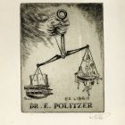 Ex-libris (bookplate) - Dr. E. Politzer