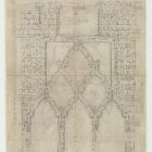 Plan - second floor triple window and decorative panel above on the central projection of the Üllői street facade, Museum of Applied Arts