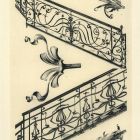 Design sheet - details of wrought iron stair railings