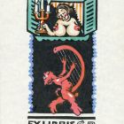 Ex-libris (bookplate) - C. R. (Károly Révész - ipse?)