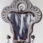 Photograph - frame of mirror with carved and painted motifs at the Christmas Exhibition of the Association of Applied Arts 1898