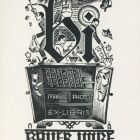 Ex-libris (bookplate) - Imre Bauer