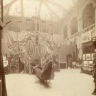 Exhibition photograph - the furniture for the "Ancient Crafts room" of the Hungarian Pavilion of the Paris Universal Exposition 1900, displayed previously in the Museum of Applied Arts