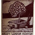 Ex-libris (bookplate) - Book of Sándor Bródy