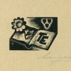 Ex-libris (bookplate) - TE (Ervin Tóth)