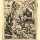 Ex-libris (bookplate) - J. K.