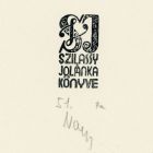 Ex-libris (bookplate) - Book of Jolánka Szilassy