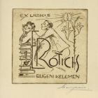 Ex-libris (bookplate) - Ex eroticis Eugeni Kelemen