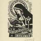 Ex-libris (bookplate) - The book of the wife of Dr Péter Deák