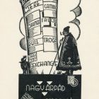 Ex-libris (bookplate) - Árpád Nagy Csongrád