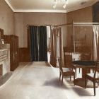 Exhibition photograph - women's bedroom furniture designed by Miklós Menyhért (Mederl), Spring Exhibition of Interior Design 1903