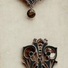 Photograph - enamelled pendants,designed by Pál Horti, Turin International Exhibition of Decorative Art, 1902.