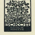 Ex-libris (bookplate) - Book of Gyula Bokor