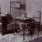 Exhibition photograph - boudoir furniture designed by Ede Toroczkai Wigand, Christmas Exhibition of The Association of Applied Arts 1900 (the boudoire of Károlyné Lyka)