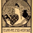 Ex-libris (bookplate) - Book of Rezső Tevan