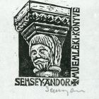 Ex-libris (bookplate) - Book of Andor Semsey about monuments