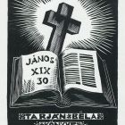 Ex-libris (bookplate) - The book of Béla Tamkó