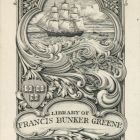 Ex-libris (bookplate) - Library of Francis Bunker Greene