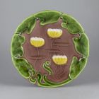 Dessert plate - with lotus flowers