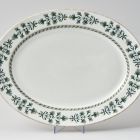 Oval dish - With dianthus (carnation) pattern