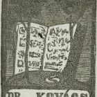 Ex-libris (bookplate) - Book of Dr. Kovács